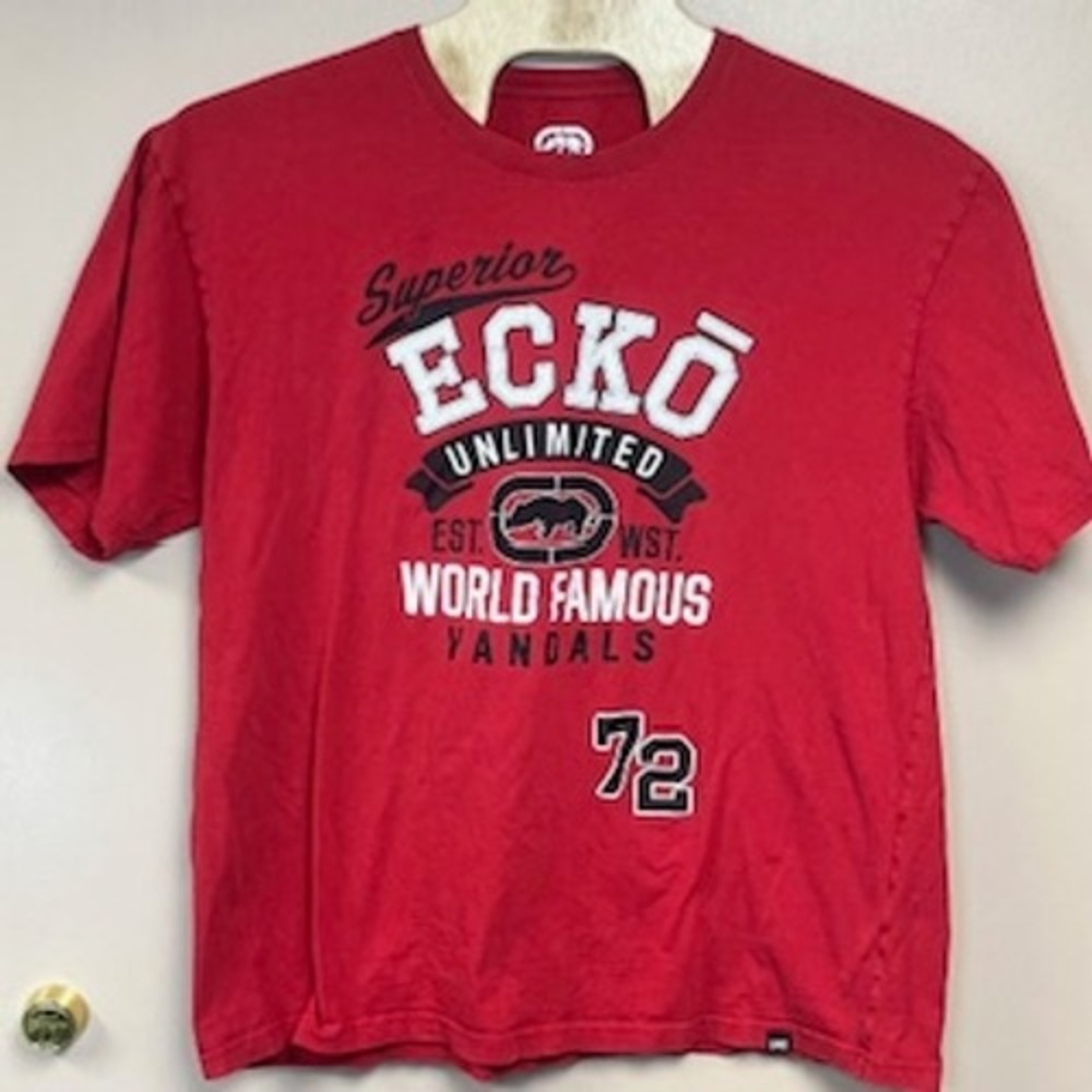Ecko Unltd Mens Red World‎ Famous Vandals Graphic T-Shirt Size 2XL Big & Tall